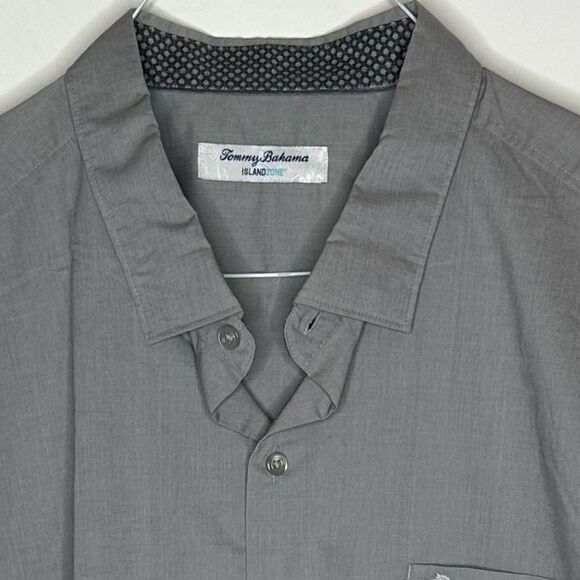 Tommy Bahama Island Zone Regal Gray Long Sleeve Shirt Size XXL - Picture 6 of 8